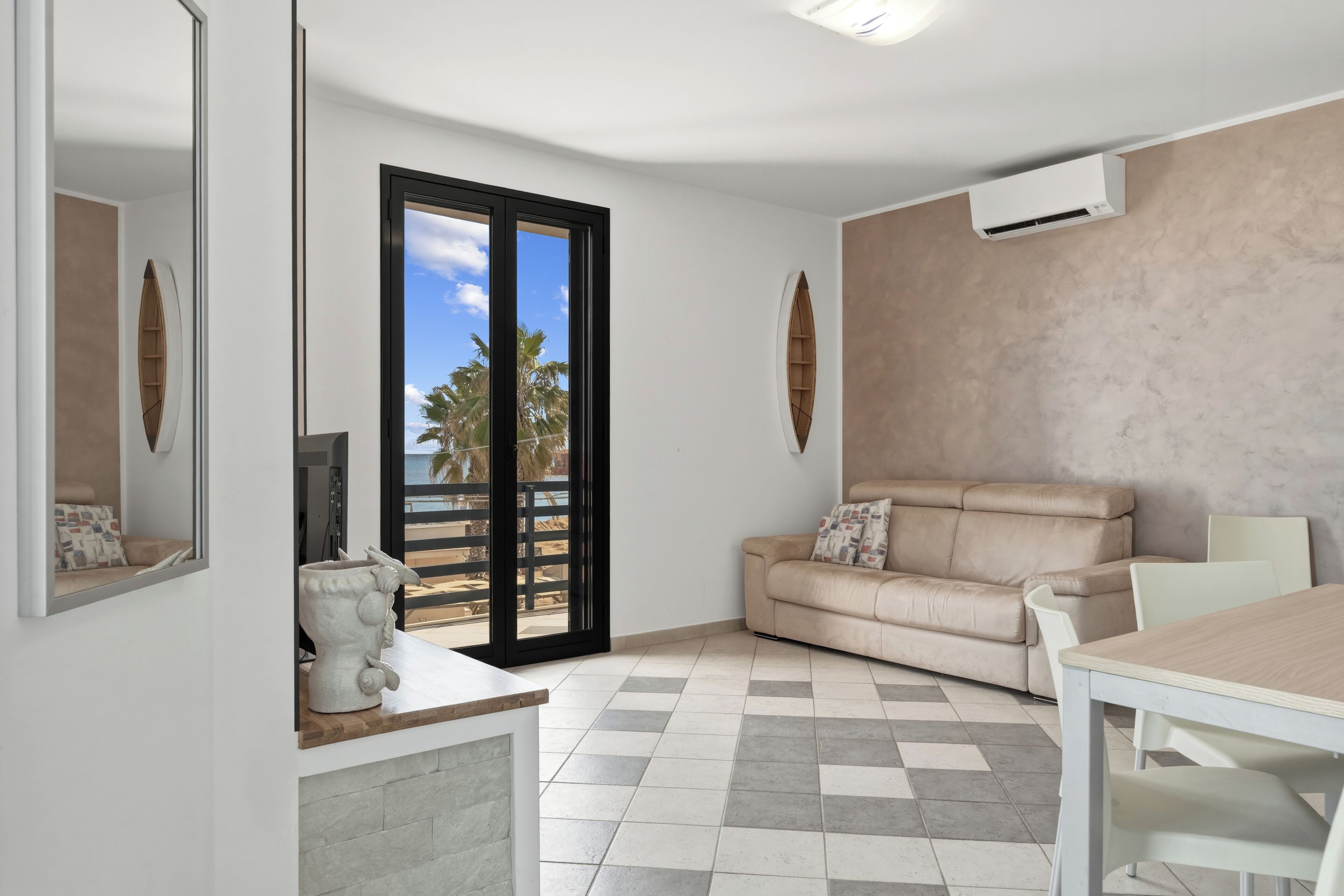 Standard Apartment, Balcony, Sea View | Living area