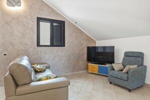 Leilighet – deluxe, ikke-røyk, sjøutsikt | Oppholdsområde