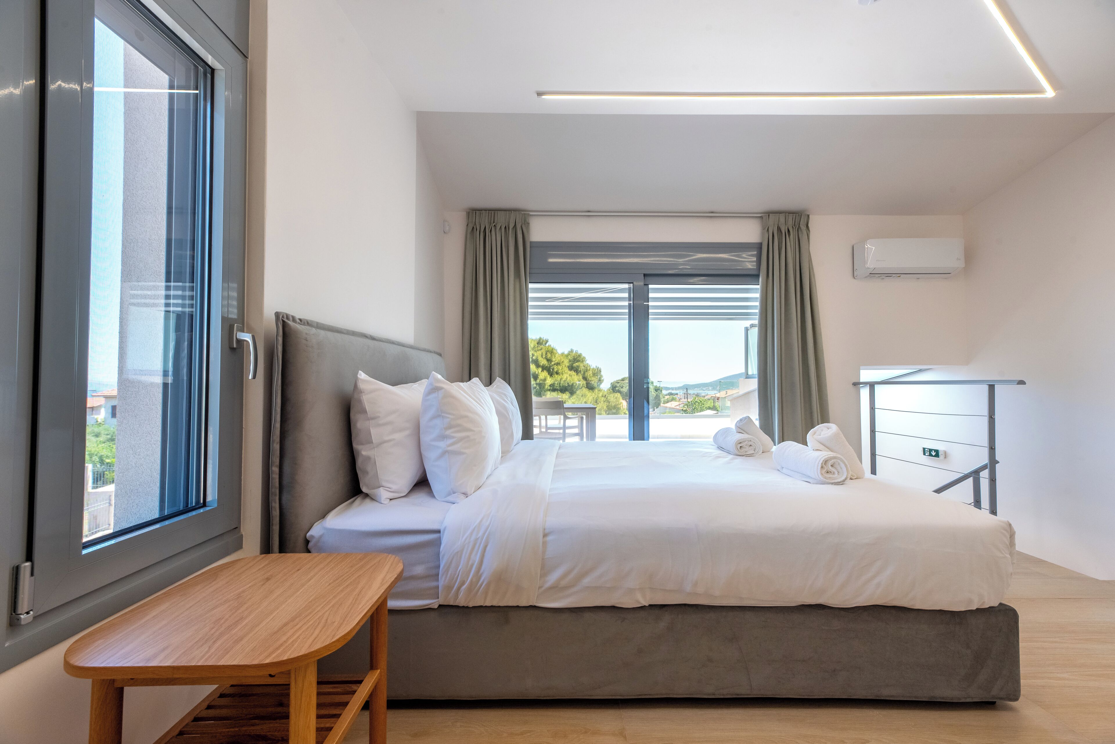 Luxury Duplex, Partial Sea View | Memory foam beds, laptop workspace, free WiFi, bed sheets