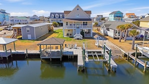 Exterior - Canal Front Home, Boat Dock, Sleeps 17, Dog Friendly (Surf City)