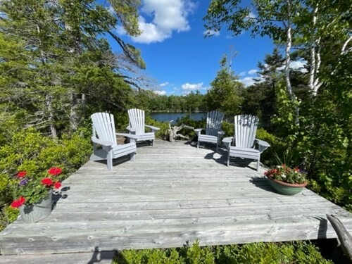 Private island with cabin in Grand Lake Stream. Mainhouse can also be included.