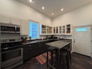 Fridge, microwave, oven, stovetop - Historic Wedgewood-Houston Home • Close to Broadway & Geodis Park (Nashville)