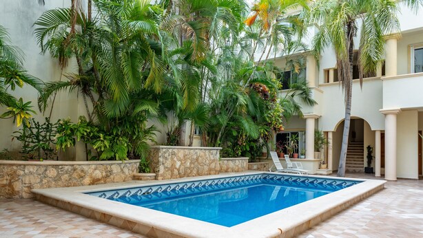 Pool - Downtown Playa Oasis | 3BR Condo Steps to Beach & Dining (Playa Del Carmen)