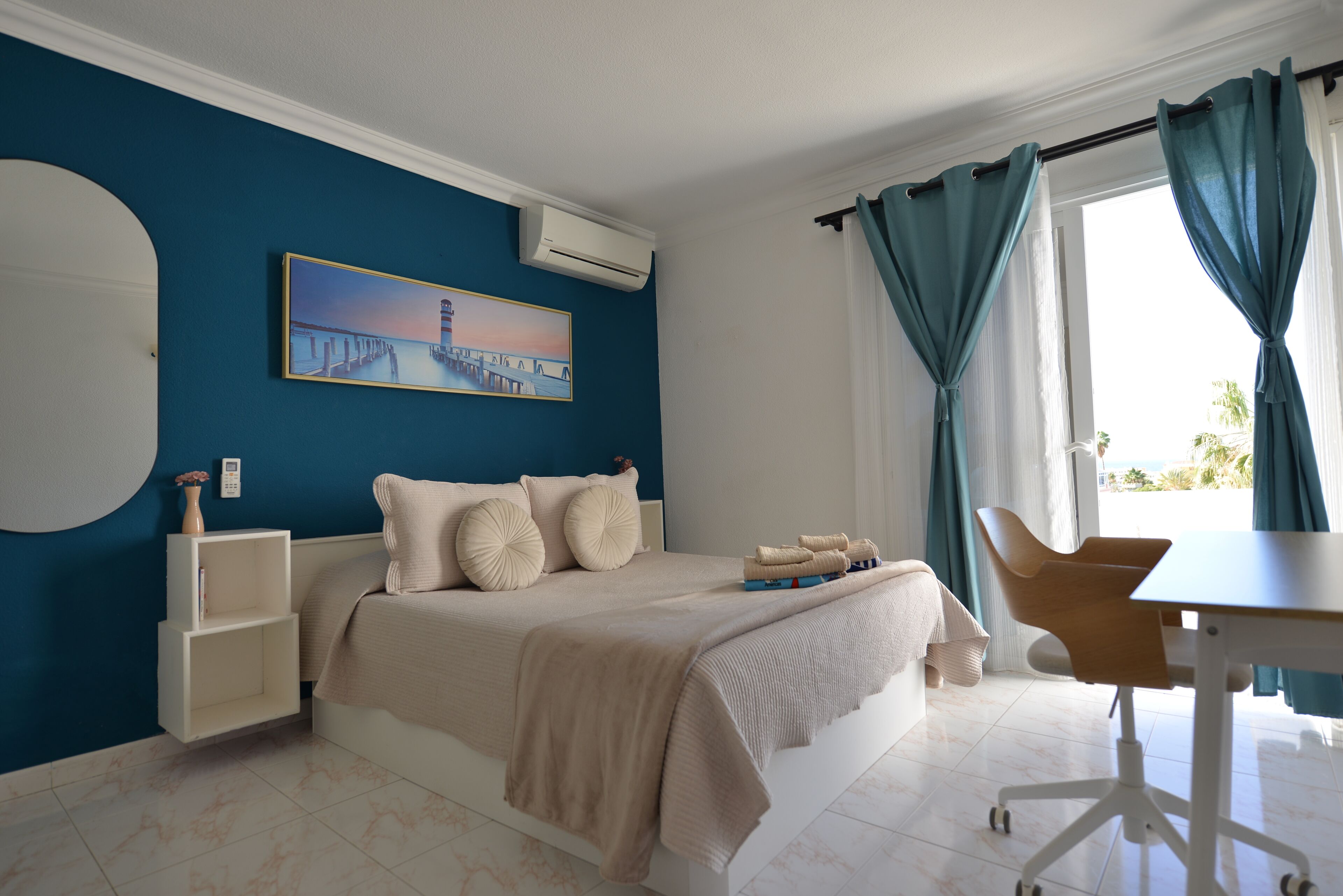 Blackout curtains, iron/ironing board, free WiFi
