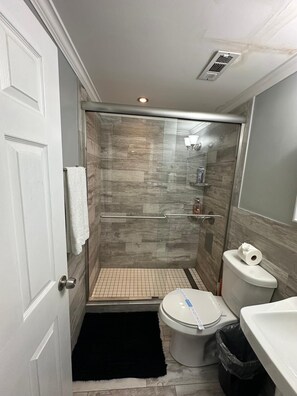 Shower, towels, soap, toilet paper - A lovely Condo in the sky (Atlanta)