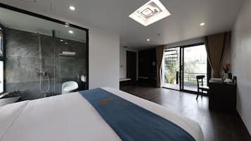 Deluxe-Suite, 4 Schlafzimmer, eigenes Bad, Blick auf die Anlage