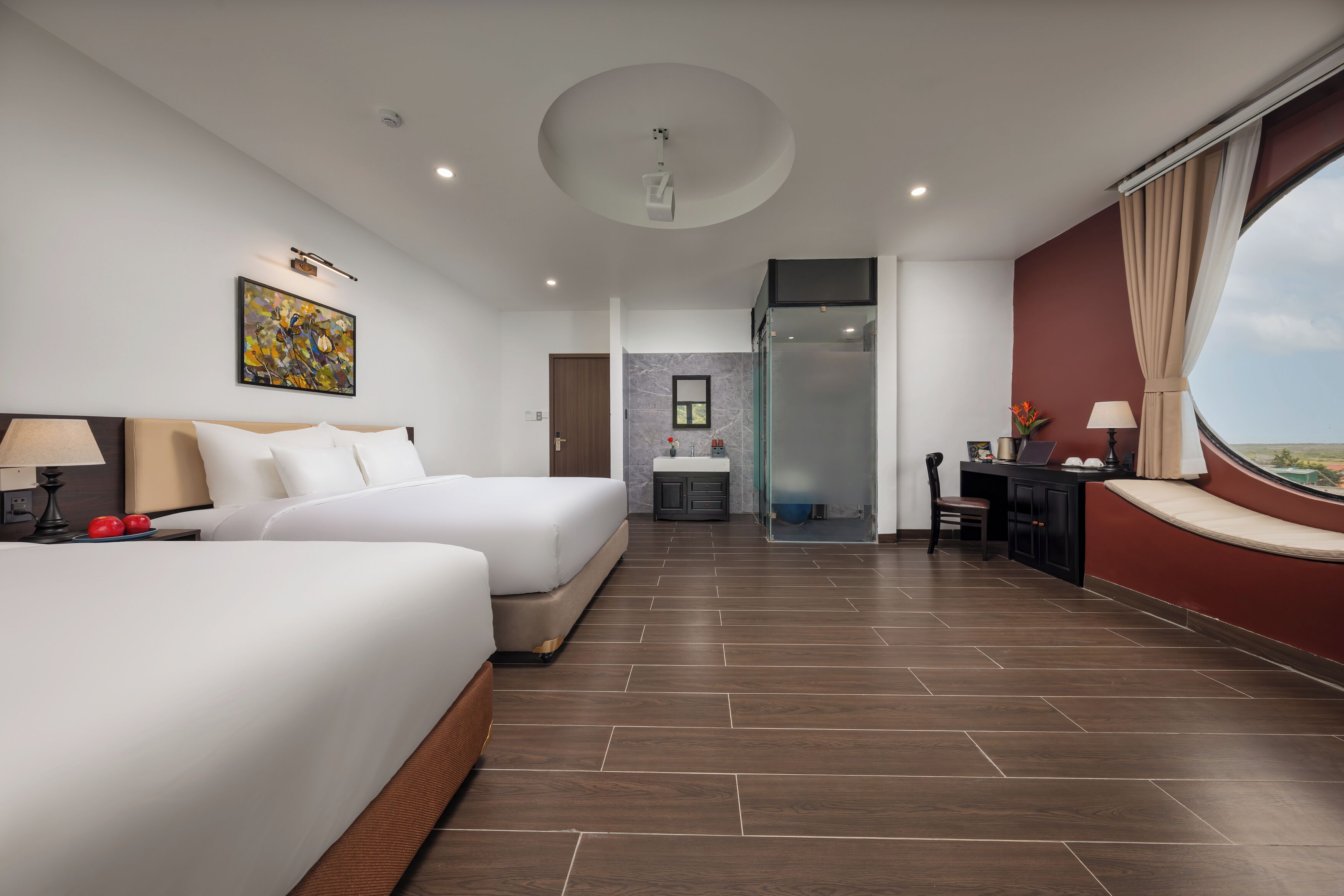 Deluxe Triple Room, 1 Bedroom, Balcony, Slope side | Egyptian cotton sheets, premium bedding, down comforters