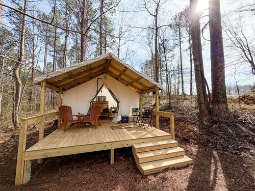 Nature Immersed Glamping Tent at Kerr Lake — "The Haven"