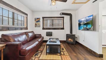 Cabin, 1 King Bed with Sofa bed, Pets allowed, Mountain View | Living area