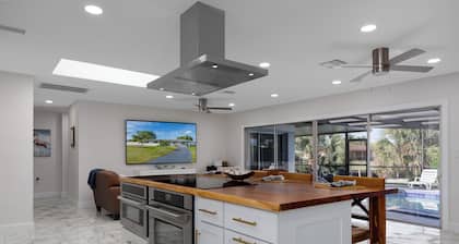 Waterfront Canal Home w/ Private Pool . Family Getaway . New Rental