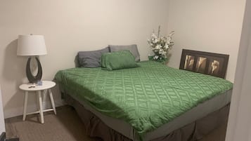 Blackout curtains, iron/ironing board, free WiFi