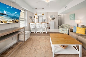 Living area - Cozy 1BR Retreat Steps from the Beach Pool (Ocean City)