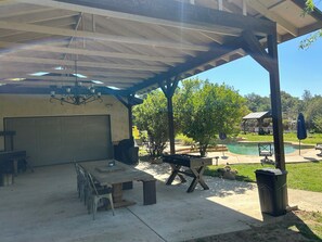 Outdoor dining - Winnebago set up on beautiful property with resort style pool and jacuzzi (Ojai)
