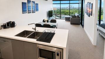 Microwave, oven, stovetop, dishwasher