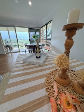 Dining - The Dell: A Poolside Family Holiday Home 5 minutes to beach (Banora Point)