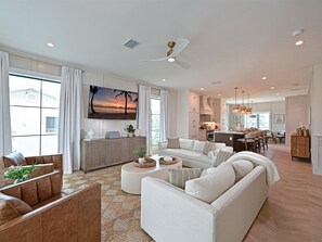 TV, offices - Seaside Serenity | Rooftop Views! (Bradenton Beach)