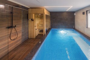 Indoor pool, a heated pool