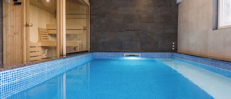 Indoor pool, a heated pool