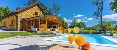 A heated pool