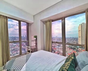 Apartamento, 2 quartos, vista para a cidade | Vista do quarto