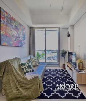 Leilighet, 2 soverom, byutsikt | Oppholdsområde