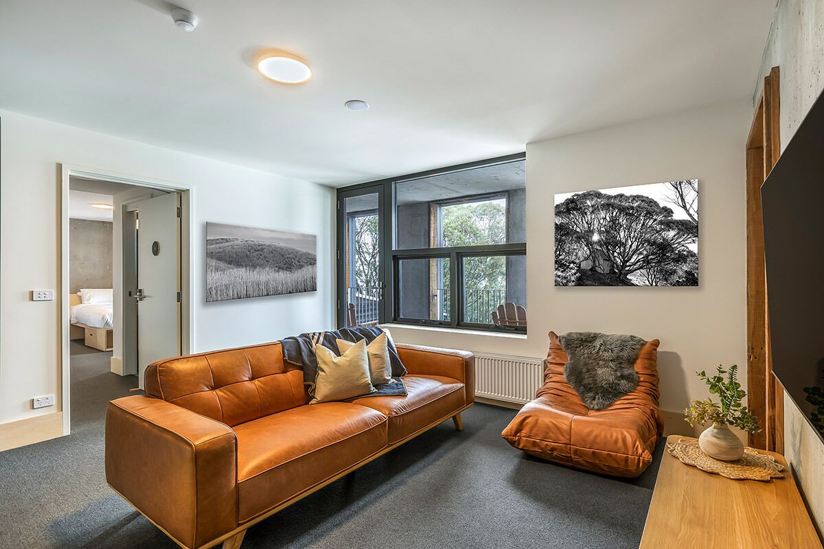 华丽公寓, 阳台, 山景 | 起居区