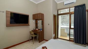 Kamar Deluks, balkon | Wi-Fi gratis dan seprai linen