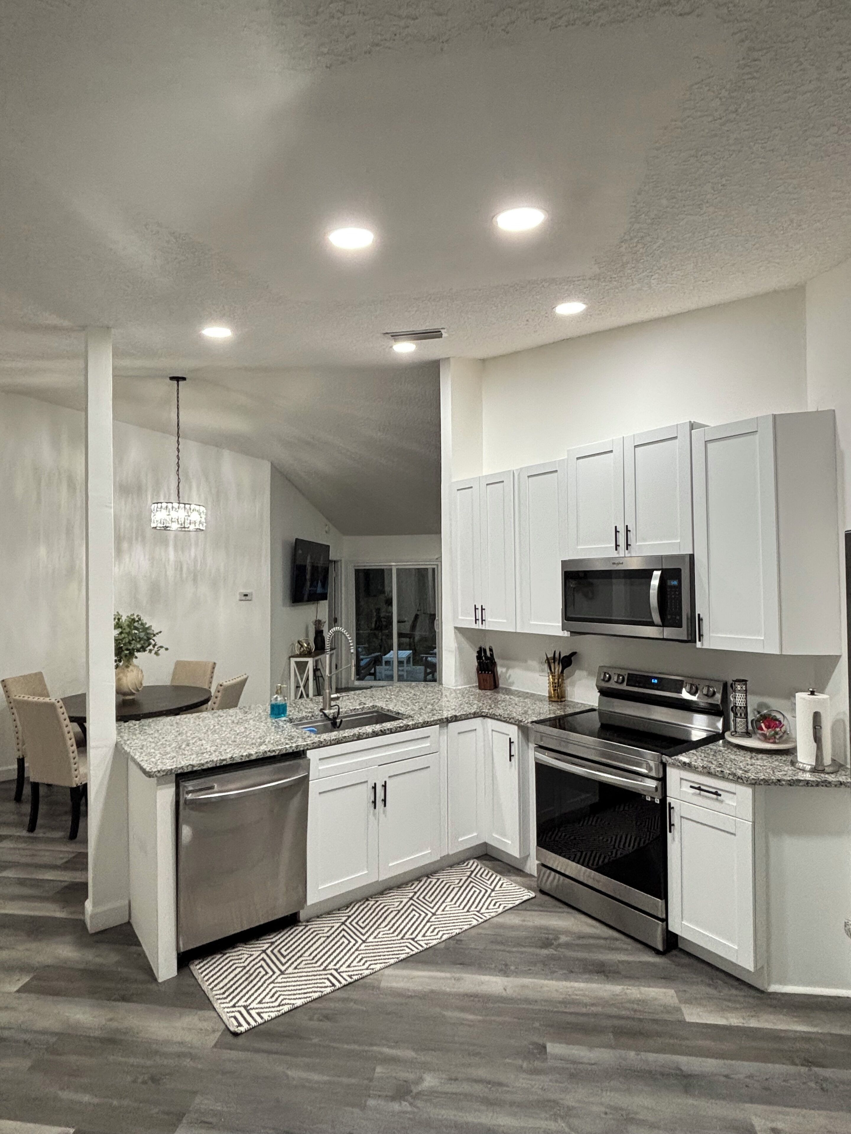 Microwave, oven, stovetop, dishwasher