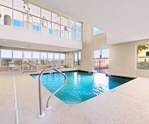 Indoor pool, outdoor pool - Crystal Shores - Beachfront 2BR, Gulf Front Views, Indoor/Outdoor Pool, Hot Tub (Gulf Shores)