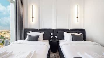 Lägenhet - flera sängar - balkong - utsikt mot staden