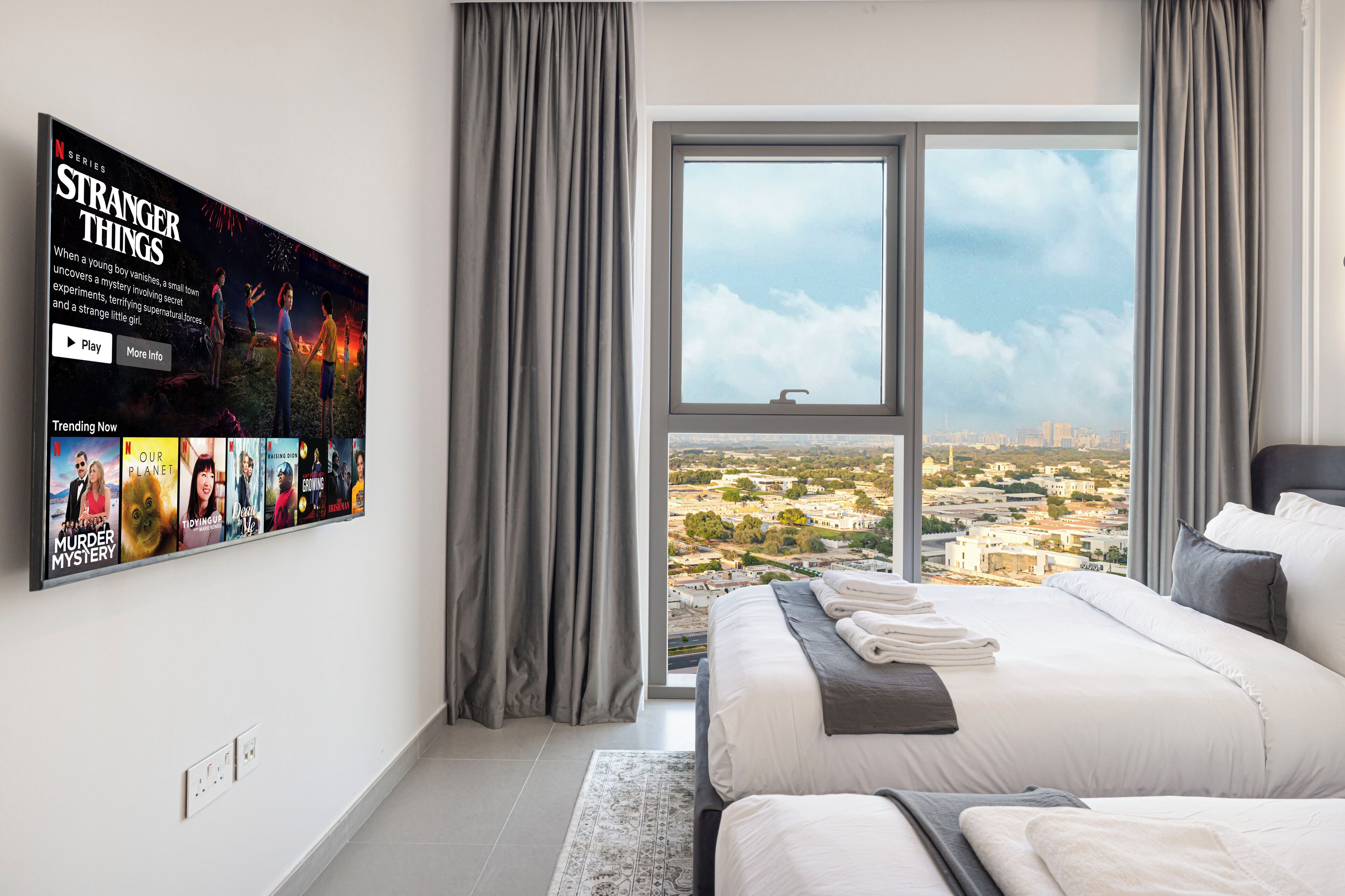 Apartamento, varias camas, balcón, vistas a la ciudad