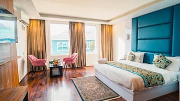 In-room safe, desk, laptop workspace, soundproofing