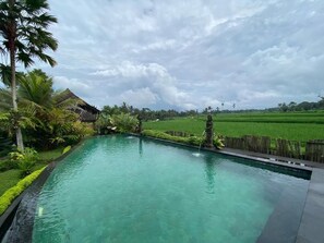 Suite, Balkon, Gartenblick | Pool