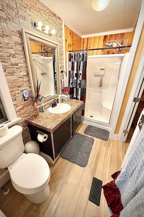 Bidet, toallas, jabón, shampoo