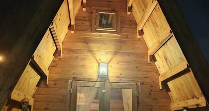 chalet en bois tout équipé avec balnéo