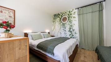 1 chambre, fer et planche Ă repasser, Wi-Fi, draps fournis