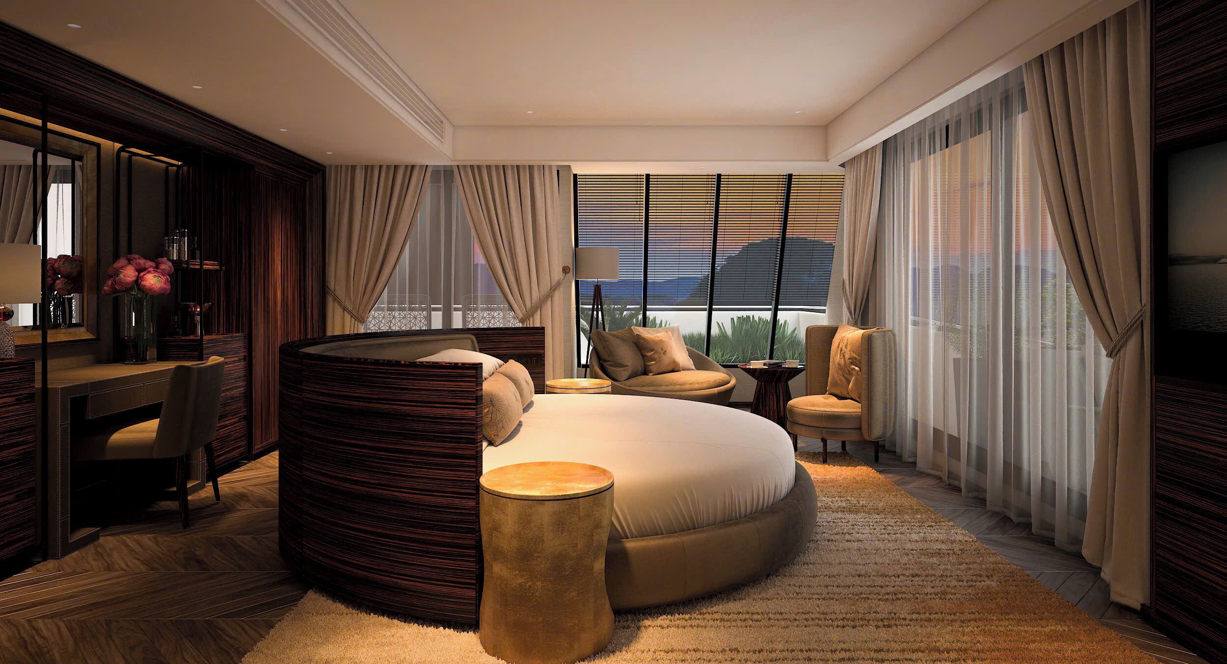 Luxe tweepersoonskamer, balkon, uitzicht op de baai