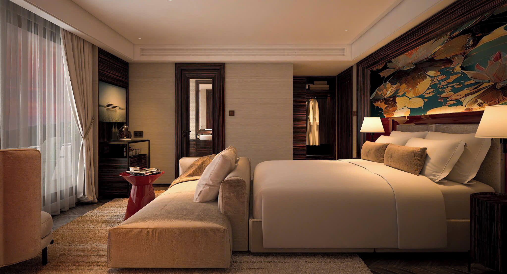 Standaard tweepersoonskamer, balkon, uitzicht op de baai