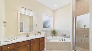 Shower, towels - Azure Escape 202–Ocean Views–Sleeps 8 (Panama City Beach)