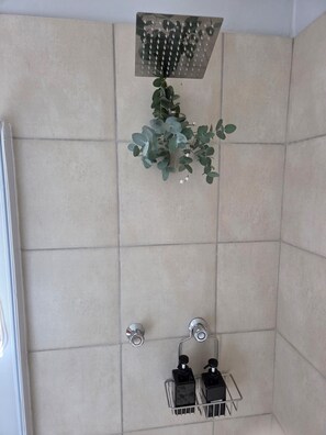 Hair dryer, towels, toilet paper