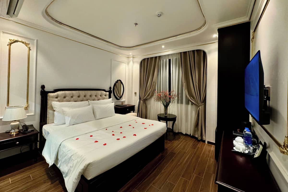 Chambre Double Deluxe, 1 trĂšs grand lit, non-fumeurs, vue ville