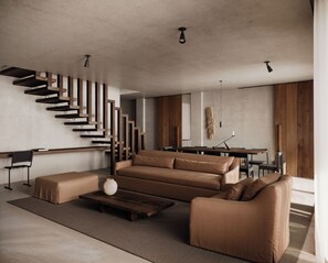 Luxury-Villa, 4 Schlafzimmer, eigener Pool | Wohnbereich