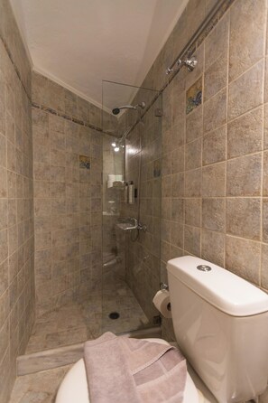Shower, hair dryer, towels, soap - The Bridge House, 4BR Home for 10 with Terrace, Spili Rethymno (Spili)
