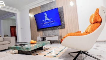 Deluxe Penthouse, Balcony | Living area