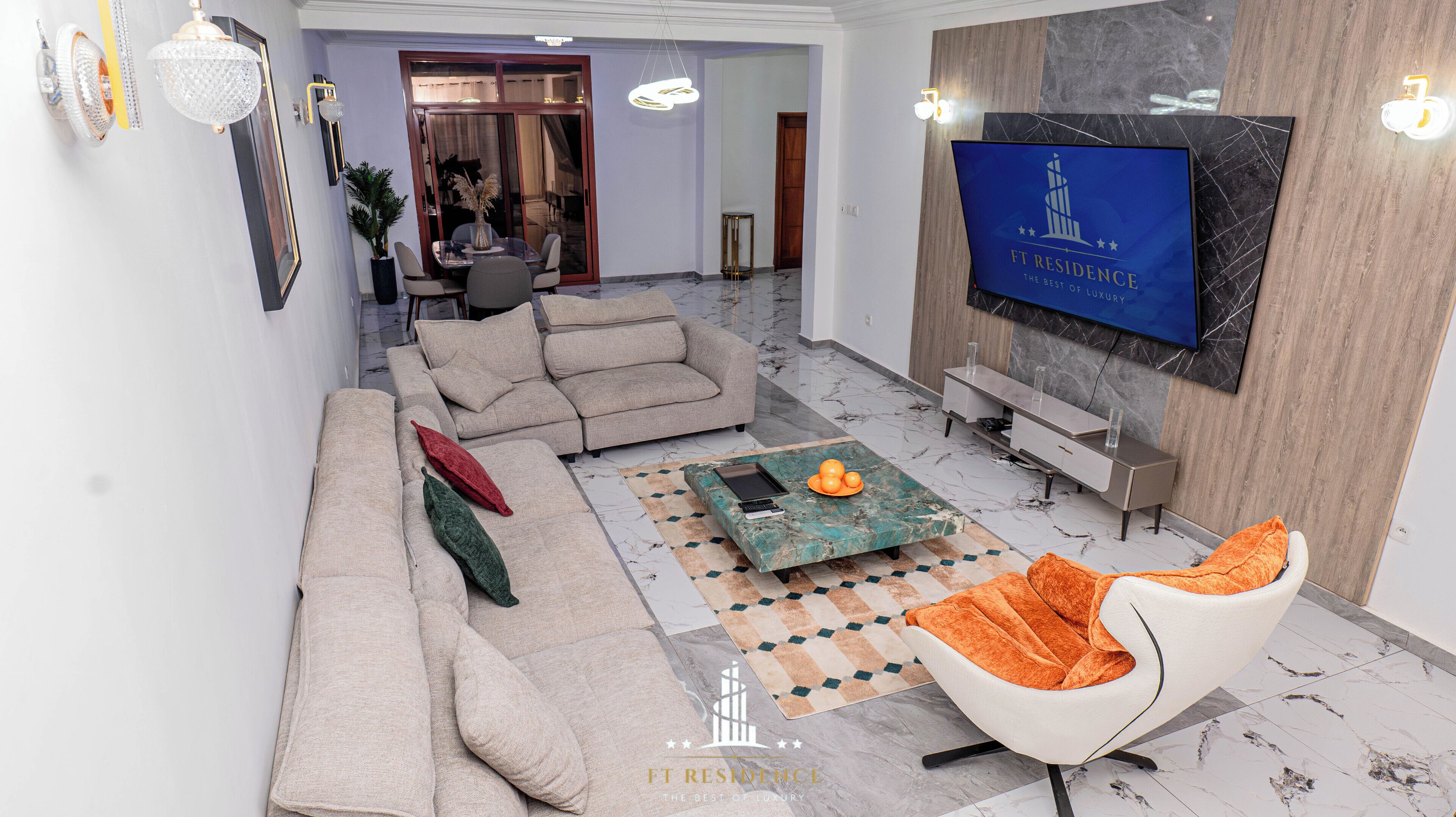 Penthouse Deluxe, balcon | Coin séjour