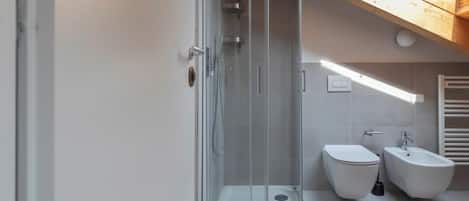 Apartment, 1 Bedroom | Bathroom | Shower, towels, toilet paper