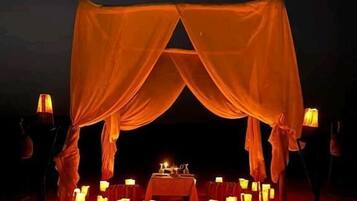 Outdoor banquet area