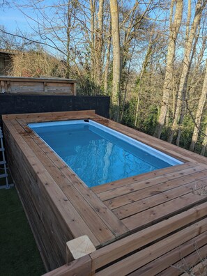 Outdoor spa tub - Charming house 8 pers with Jacuzzi & Horses welcome (Hautes-Pyrénées) (Marseillan)