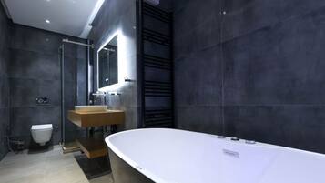 Hair dryer, towels