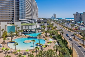 A heated pool - Laketown Wharf 1117 – Gulf Views, Resort Pools & Steps to the Beach! (Panama City Beach)